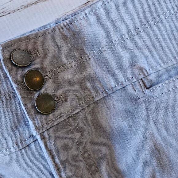 Loft Blue High Waist Skinny Khaki Cropped Pants sz 12 - Picture 5 of 5